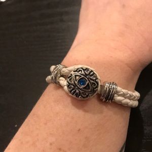 Evil eye snap bracelet